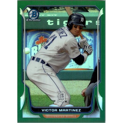 2014 Bowman Chrome Green Refractors #206 Victor Martinez