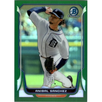 2014 Bowman Chrome Green Refractors #77 Anibal Sanchez