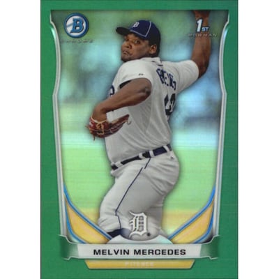 2014 Bowman Chrome Prospects Green Refractors #BCP68 Melvin Mercedes