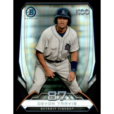 2014 Bowman Chrome Top 100 Prospects Die Cut Refractors #BTP87 Devon Travis