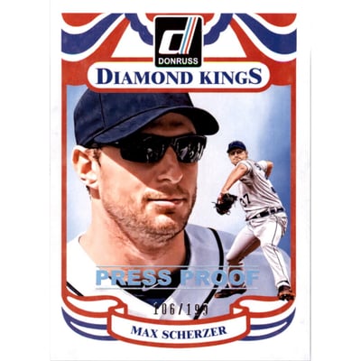 2014 Donruss Press Proofs Silver #212 Max Scherzer DK