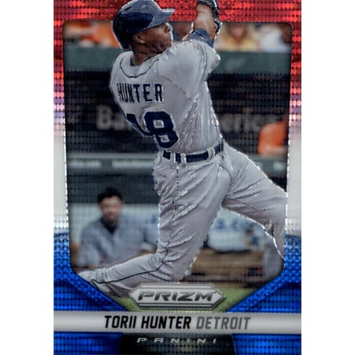 2014 Panini Prizm Prizms Red White and Blue Pulsar #58 Torii Hunter