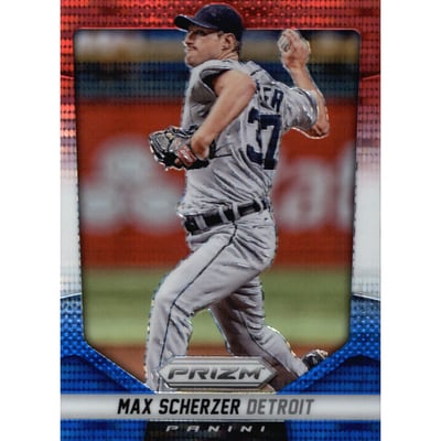 2014 Panini Prizm Prizms Red White and Blue Pulsar #9 Max Scherzer