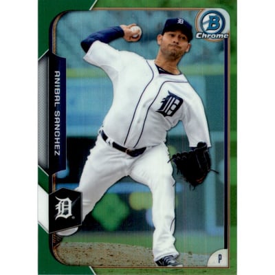 2015 Bowman Chrome Green Refractors #40 Anibal Sanchez