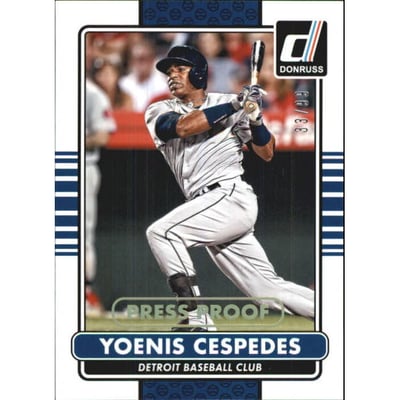 2015 Donruss Press Proofs Gold #61 Yoenis Cespedes