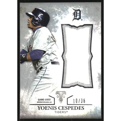 2015 Topps Triple Threads Unity Relics #UJRYC Yoenis Cespedes