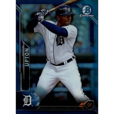 2016 Bowman Chrome Blue Refractors #95 Justin Upton