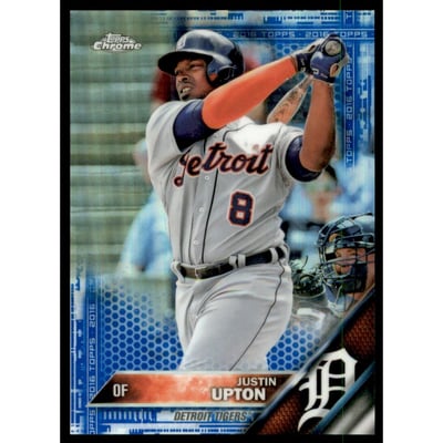 2016 Topps Chrome Blue Refractors #140 Justin Upton