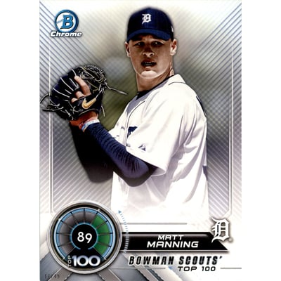 2018 Bowman Chrome 5x7 Scouts Top 100 #BTP89 Matt Manning