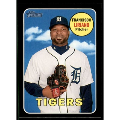 2018 Topps Heritage Black Border #583 Francisco Liriano