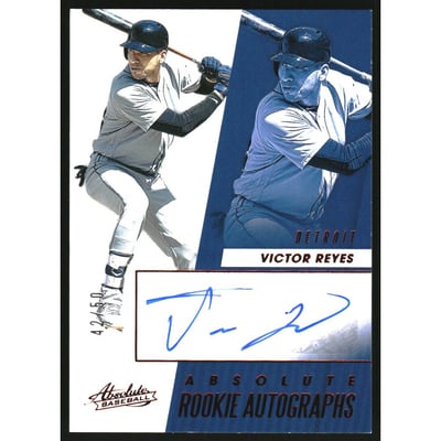 2019 Absolute Rookie Autographs Red #34 Victor Reyes