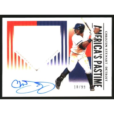 2019 Panini America's Pastime Material Signatures #23 Christin Stewart