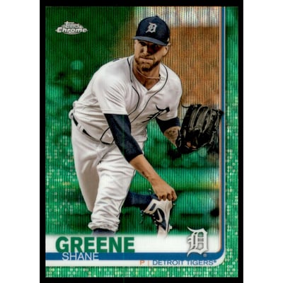 2019 Topps Chrome Green Wave Refractors #21 Shane Greene
