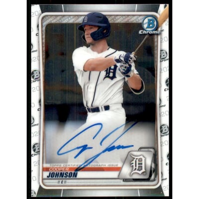 2020 Bowman Chrome Prospect Autographs #CPACJ Cooper Johnson