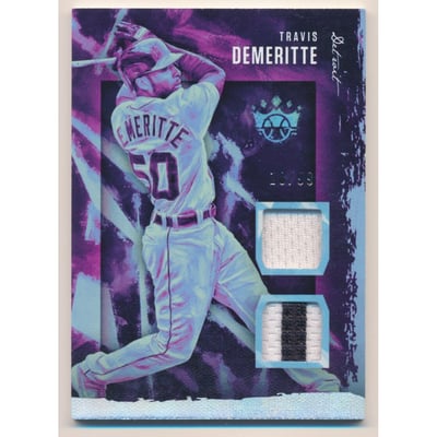 2020 Diamond Kings DK Materials Holo Silver #57 Travis Demeritte/99