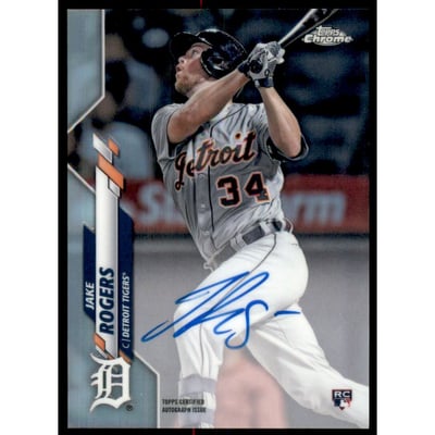 2020 Topps Chrome Rookie Autographs Refractors #RAJR Jake Rogers