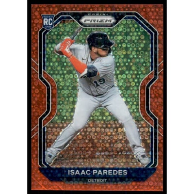 2021 Panini Prizm Prizms Red Donut Circles #43 Isaac Paredes