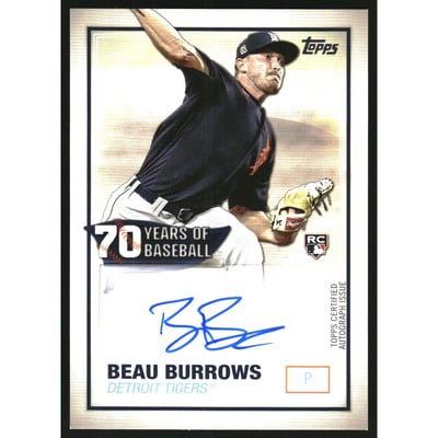 2021 Topps 70 Years of Baseball Autographs #70YABBU Beau Burrows S2