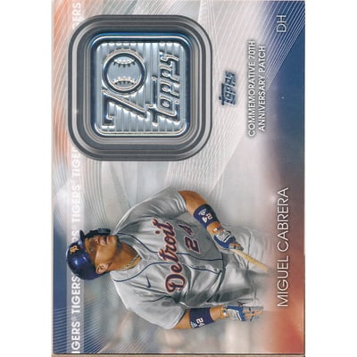 2021 Topps 70th Anniversary Commemorative Logo Patches #70LPMC Miguel Cabrera