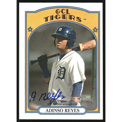 2021 Topps Heritage Minors Real One Autographs #ROAAR Adinso Reyes