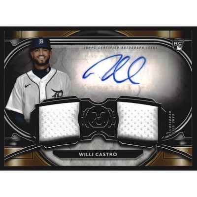 2021 Topps Museum Collection Signature Swatches Dual Relic Autographs #SPDRAWCA Willi Castro/349