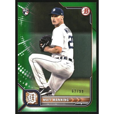 2022 Bowman Green #58 Matt Manning