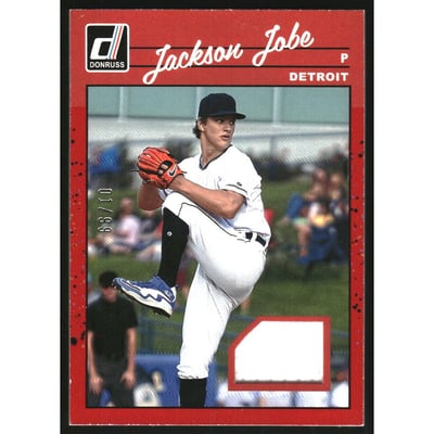 2023 Donruss Retro '90 Materials Red #5 Jackson Jobe/99