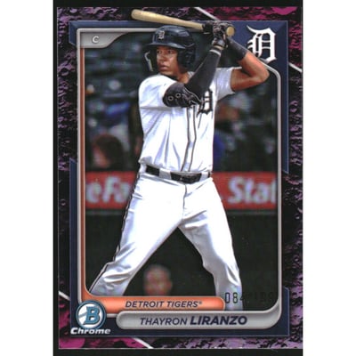 2024 Bowman Chrome Draft Fuchsia Lunar Refractors #BDC4 Thayron Liranzo