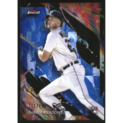 2024 Finest Blue Refractors #192 Parker Meadows