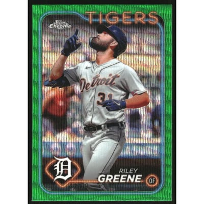 2024 Topps Chrome Green Wave Refractors #101 Riley Greene
