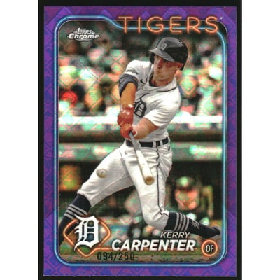 2024 Topps Chrome Logofractor Purple Refractors #196 Kerry Carpenter