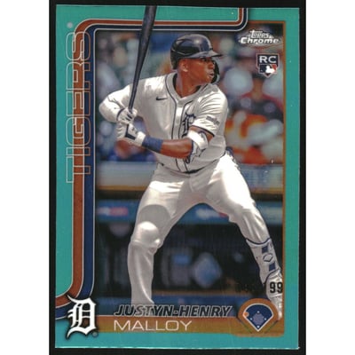 2025 Topps Chrome Aqua Refractors #224 Justyn-Henry Malloy