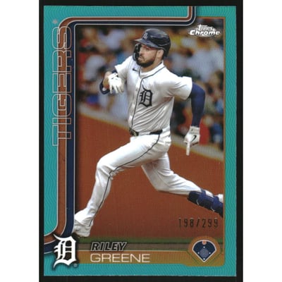 2025 Topps Chrome Teal Refractors #34 Riley Greene