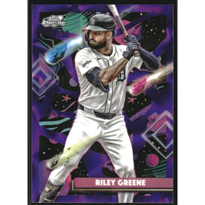 2025 Topps Cosmic Chrome Purple Nebula Refractors #73 Riley Greene