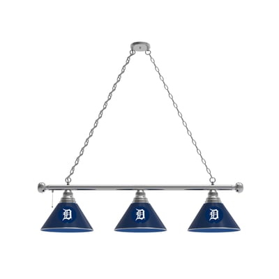 Detroit Tigers 3-Shade Billiard Light with Chrome Fixture