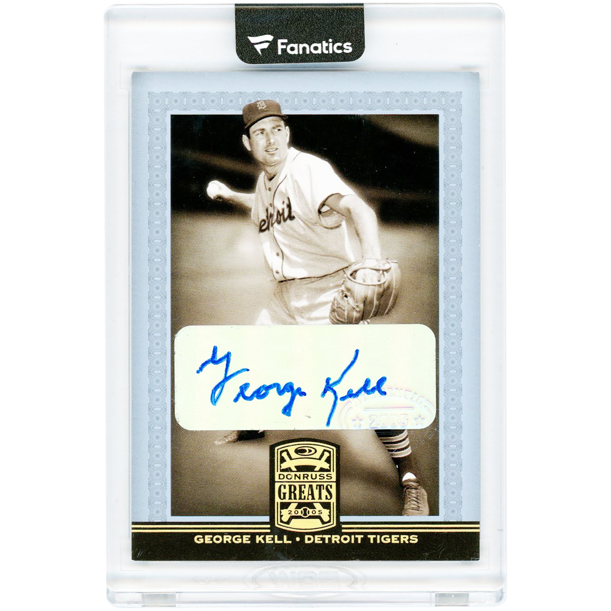 Carte autographiée de George Kell, joueur des Tigers de Detroit, collection Donruss Greats 2005, numéro 32