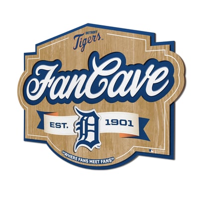 Detroit Tigers IDNA 12.5" x 17" Fan Cave Sign
