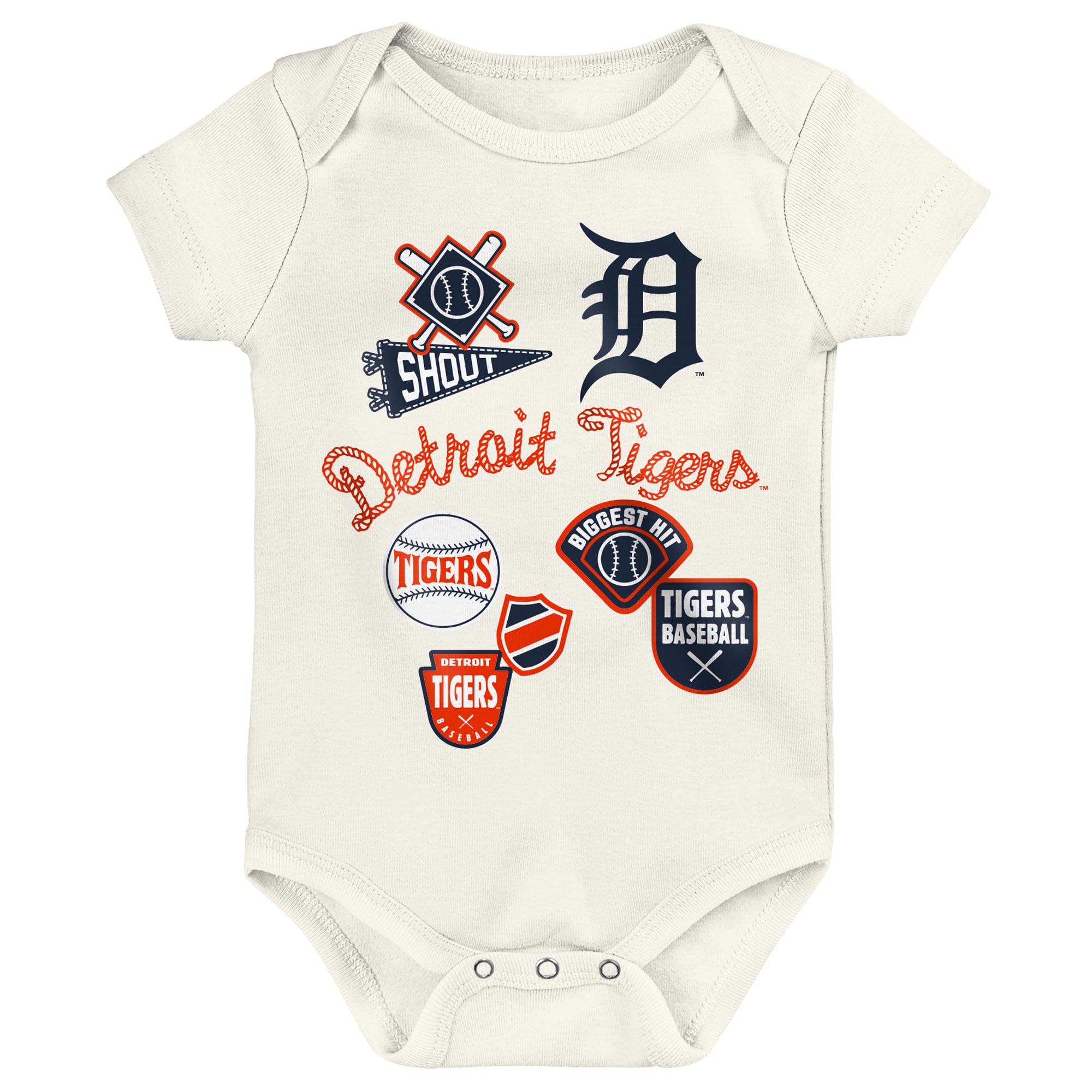 Ensemble de body 3 pièces pour bébé Outerstuff Detroit Tigers Home Plate