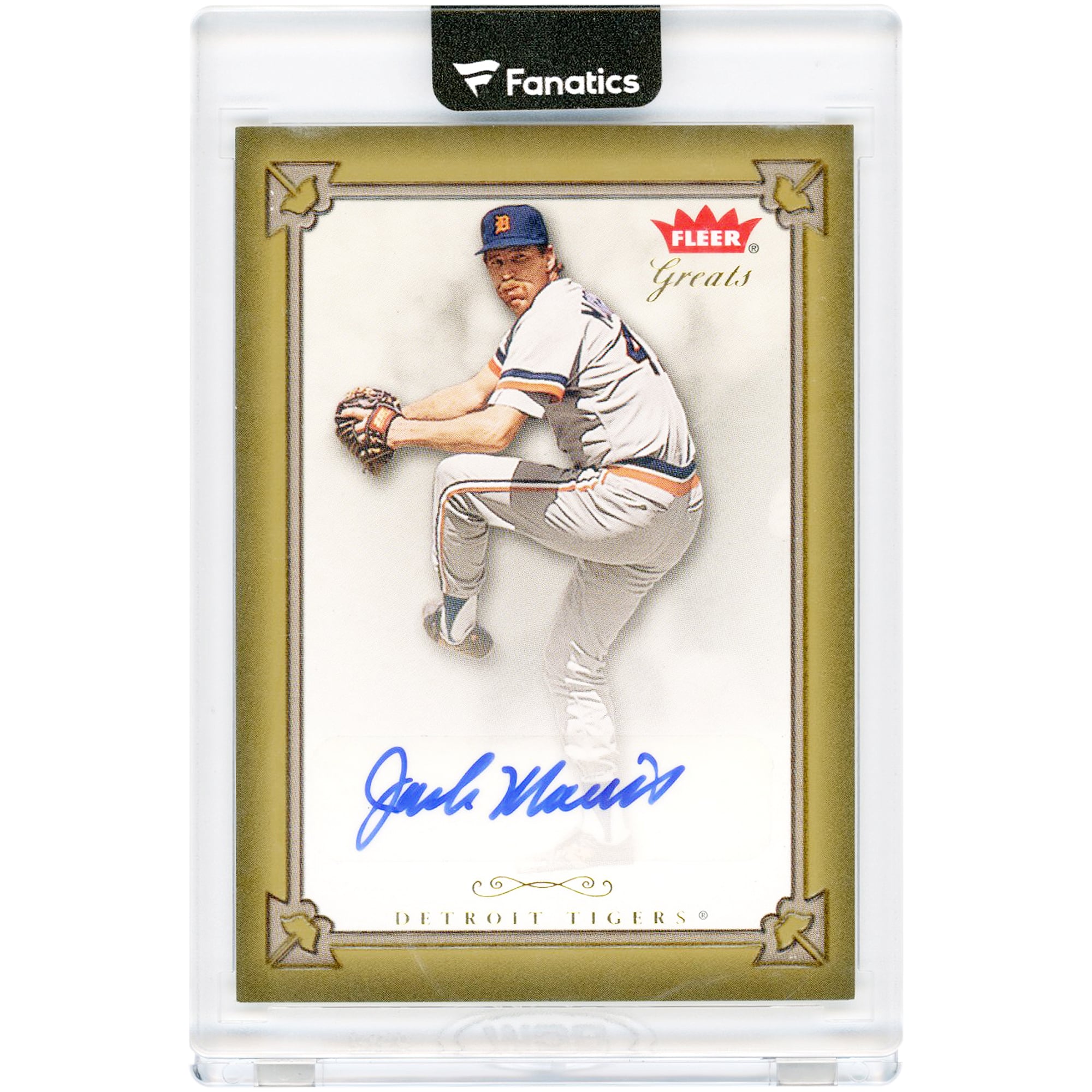 Carte autographiée de Jack Morris (Detroit Tigers) 2004 Fleer Greats Of The Game #GBA-JM2