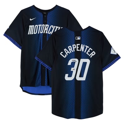 Kerry Carpenter Detroit Tigers Autographed Fanatics Authentic Navy Nike Alternate Replica Jersey