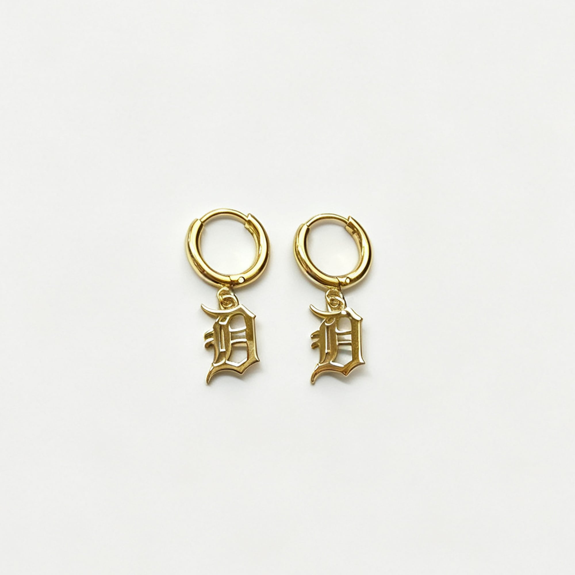 LUV AJ Detroit Tigers Logo Charm Huggie Earrings