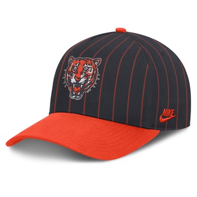 Detroit Tigers Nike Male Cooperstown Rise A-Frame Adjustable Hat - Navy/Orange