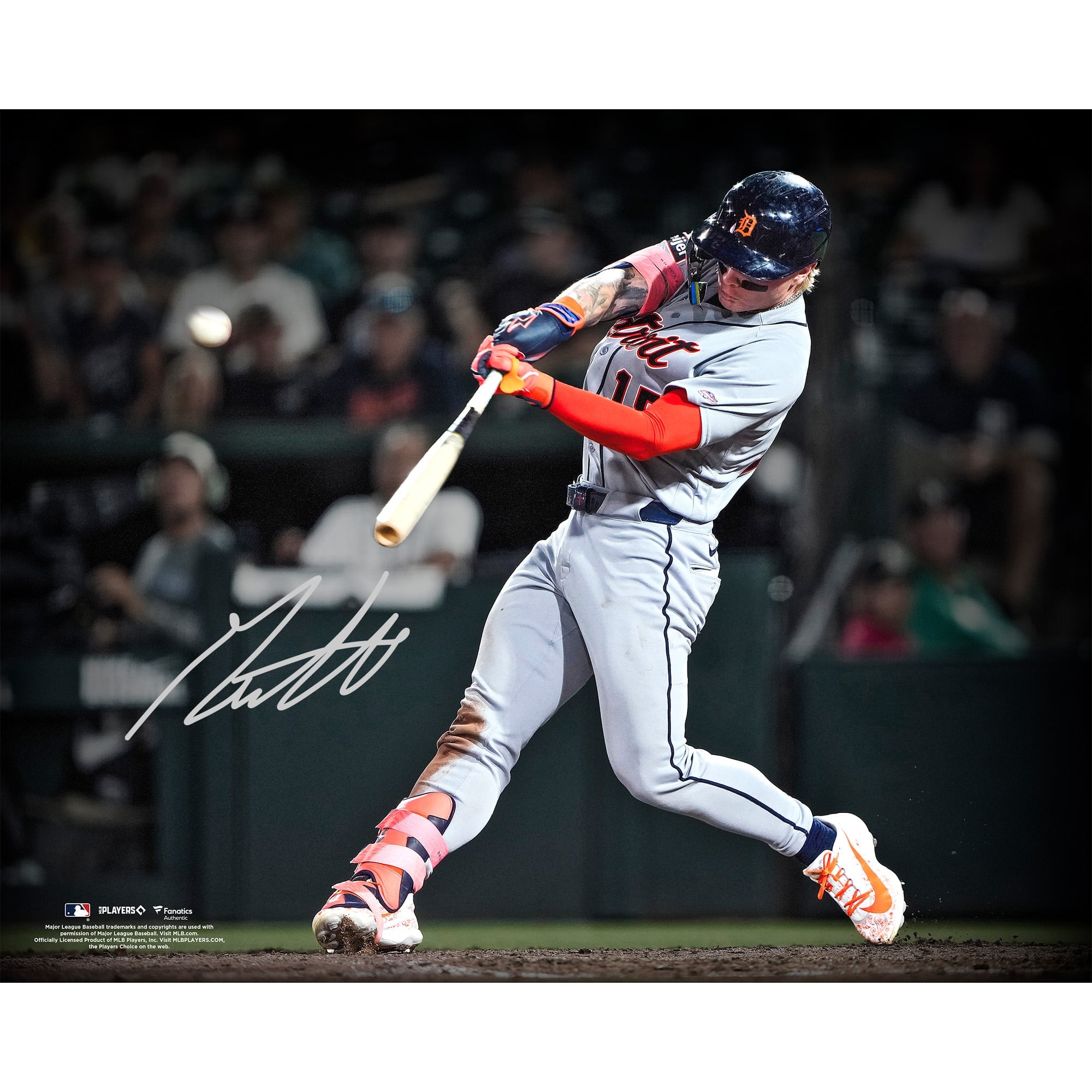 Photo de début en MLB autographiée de Max Clark, joueur des Tigers de Detroit (40,6 x 50,8 cm)