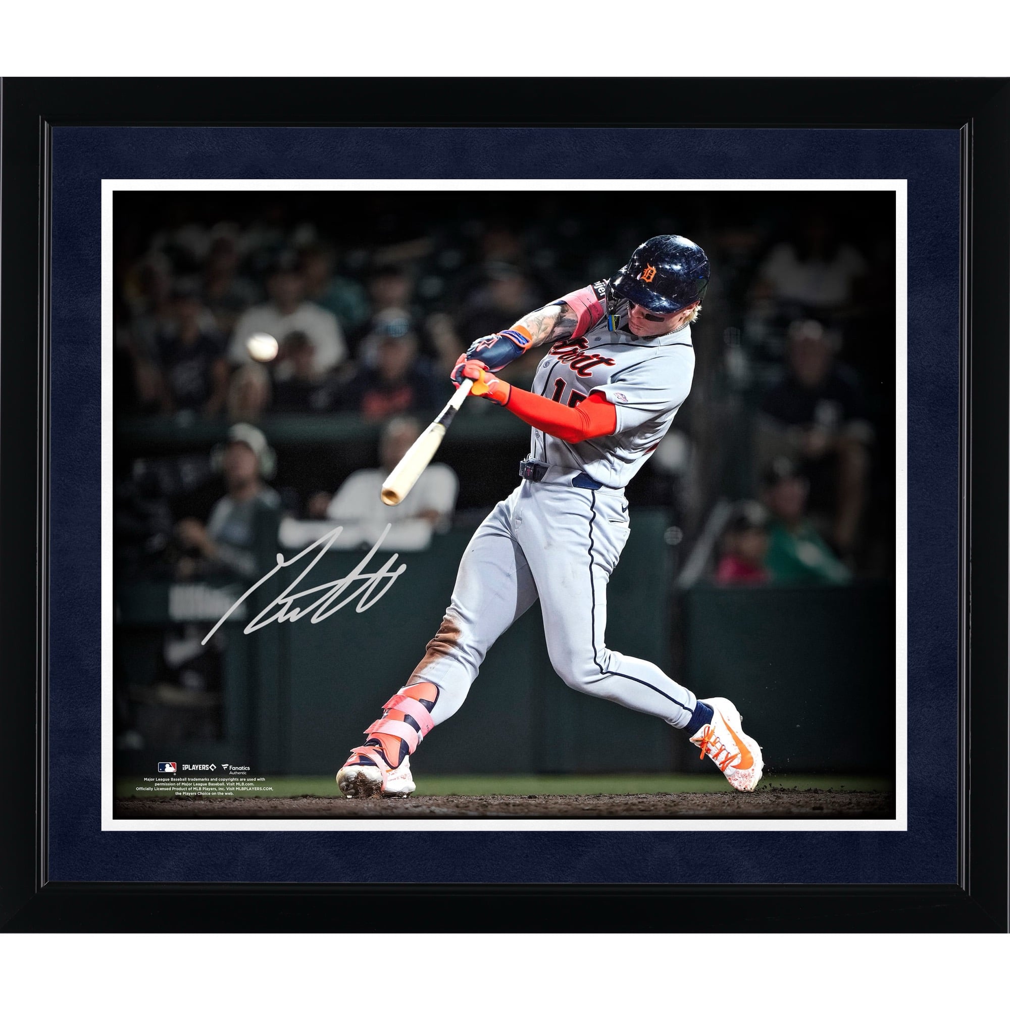 Photo de début en MLB autographiée de Max Clark, joueur des Tigers de Detroit (40,6 x 50,8 cm)