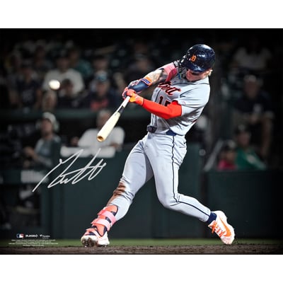 Max Clark Detroit Tigers Autographed Fanatics Authentic 16" x 20" MLB Debut Photograph