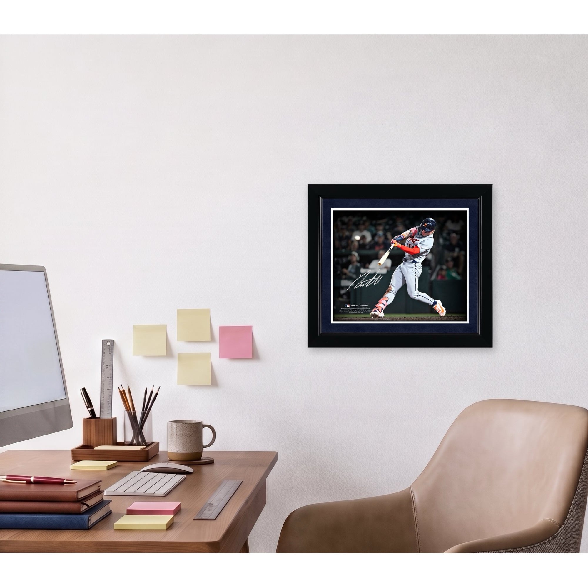 Photo de début en MLB autographiée de Max Clark, joueur des Tigers de Detroit (8 x 10 pouces).