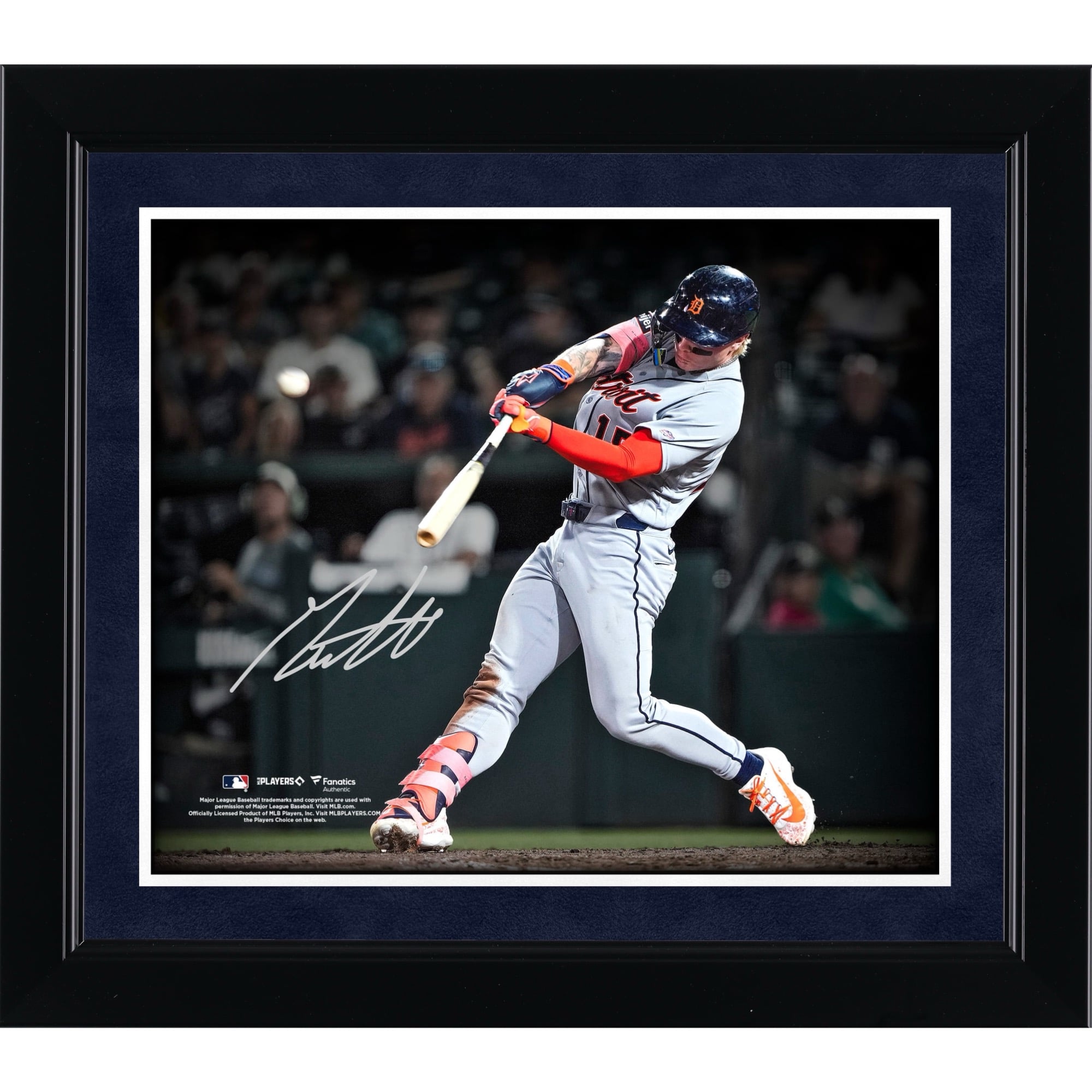 Photo de début en MLB autographiée de Max Clark, joueur des Tigers de Detroit (8 x 10 pouces).