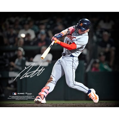 Max Clark Detroit Tigers Autographed Fanatics Authentic 8" x 10" MLB Debut Photograph