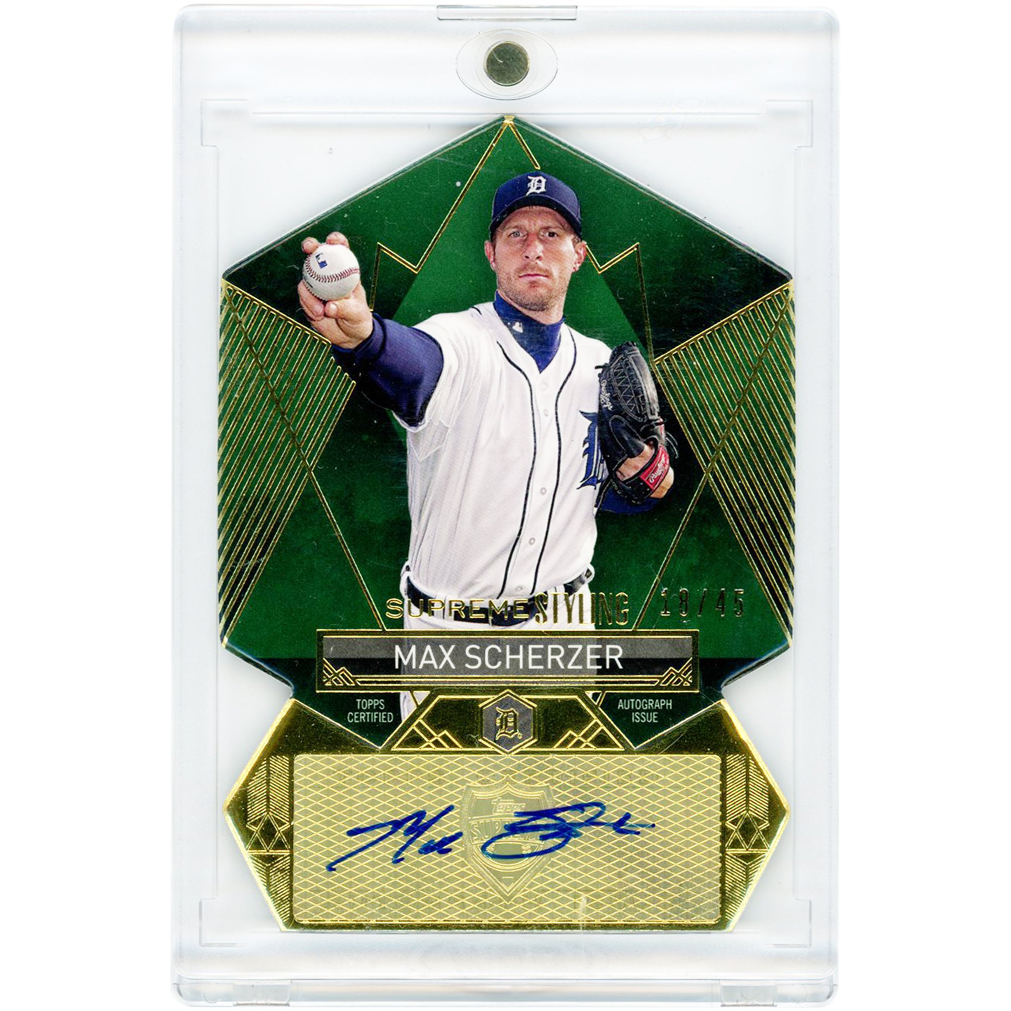 Max Scherzer Detroit Tigers Autographed 2014 Topps Supreme Supreme Styling #SS-MSC #18/45 Card
