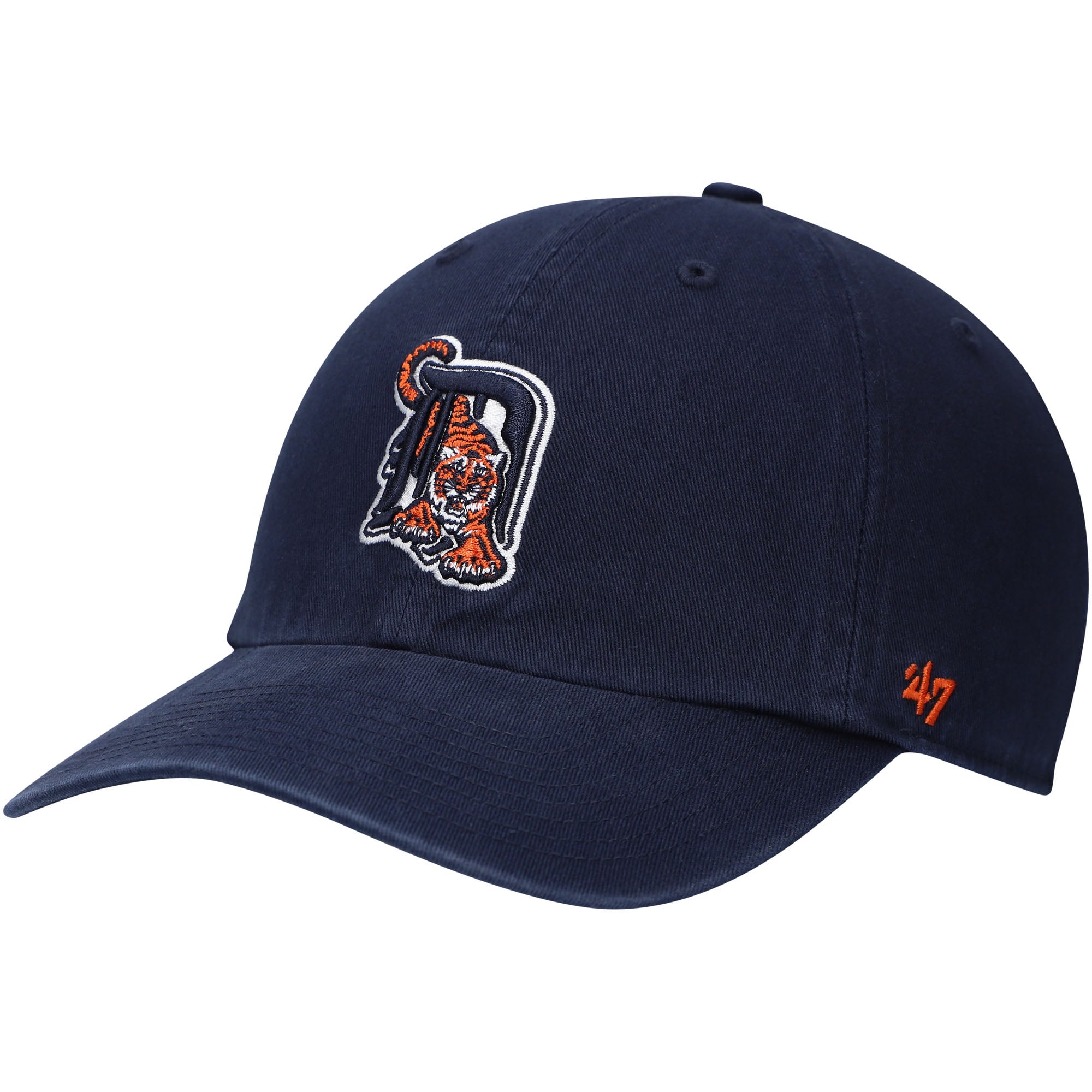 Casquette ajustable Clean Up de la collection Cooperstown avec logo des Detroit Tigers '47 bleu marine pour homme